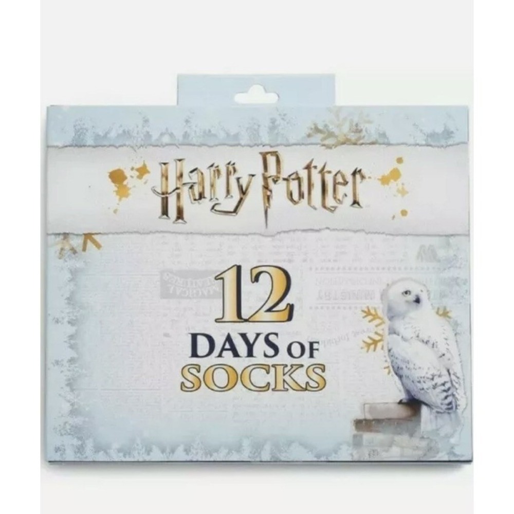 Harry Potter 12 Days of Socks Advent Calendar Women Size 4-10 Multi 12 Pair Set